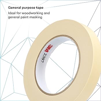 Amazon | 3 Mタン18 mm x 55 m 5.2 Milマスキングテープ – - 1